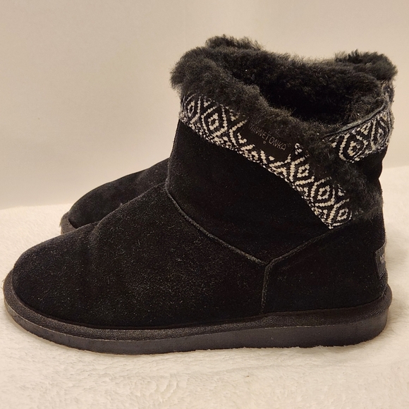 💗 Minnetonka Aztec Middleton Ankle Boots Size 6 Black - Picture 2 of 13
